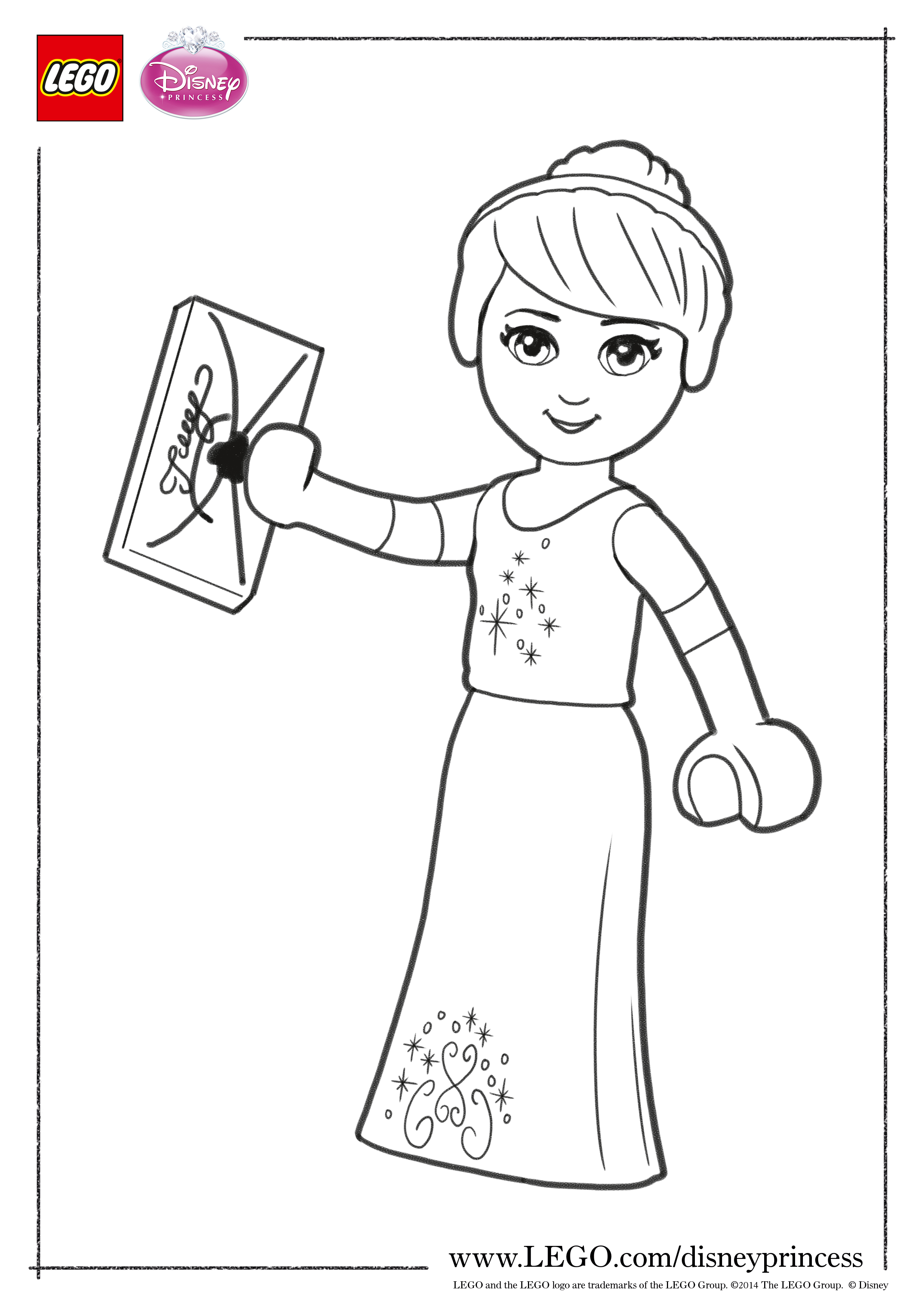 Lego Disney Princess Coloring Pages The Family Brick