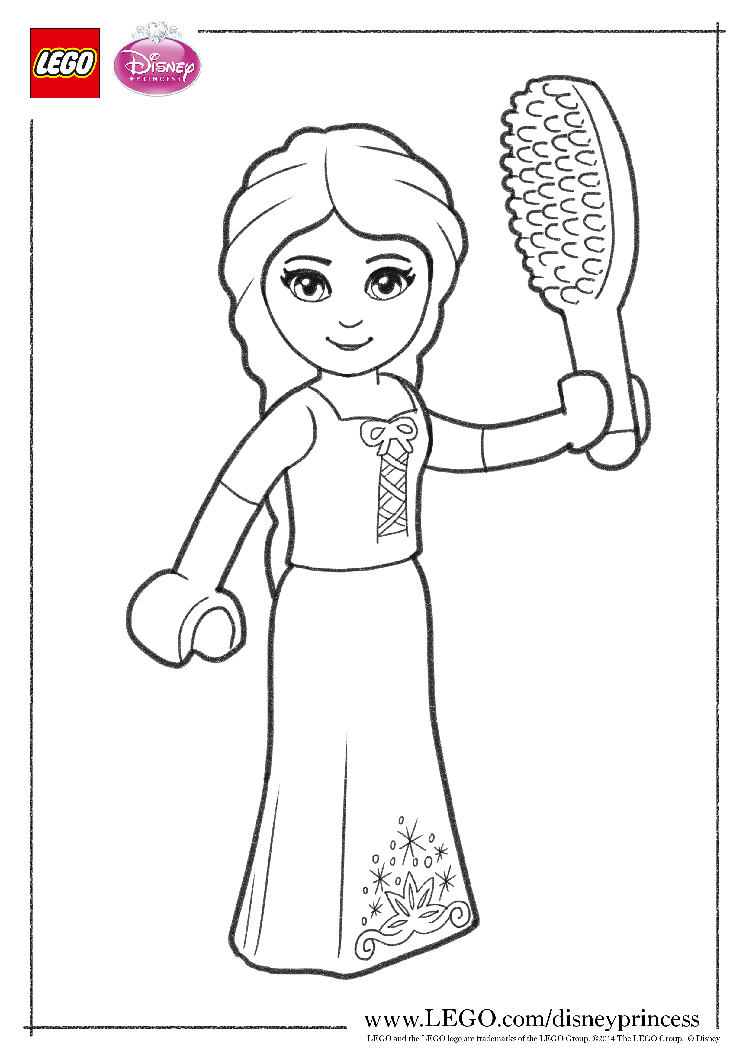 LEGO Disney Princess Coloring Pages The Family Brick