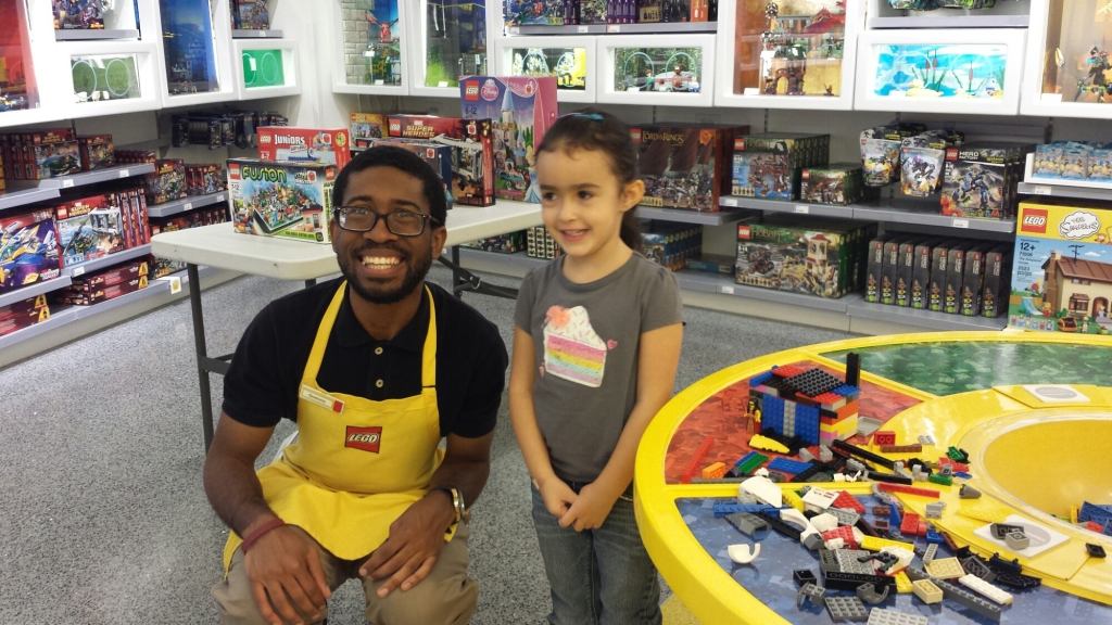 LEGO Employee and The Little Brick