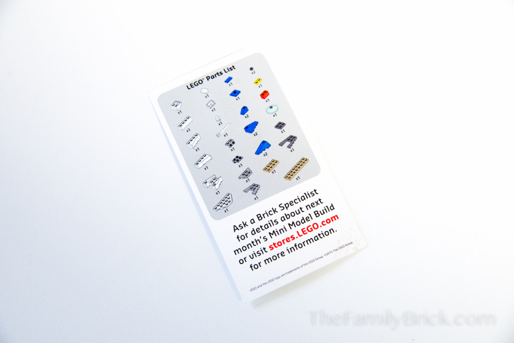 LEGO monthly mini build whale parts list-8177