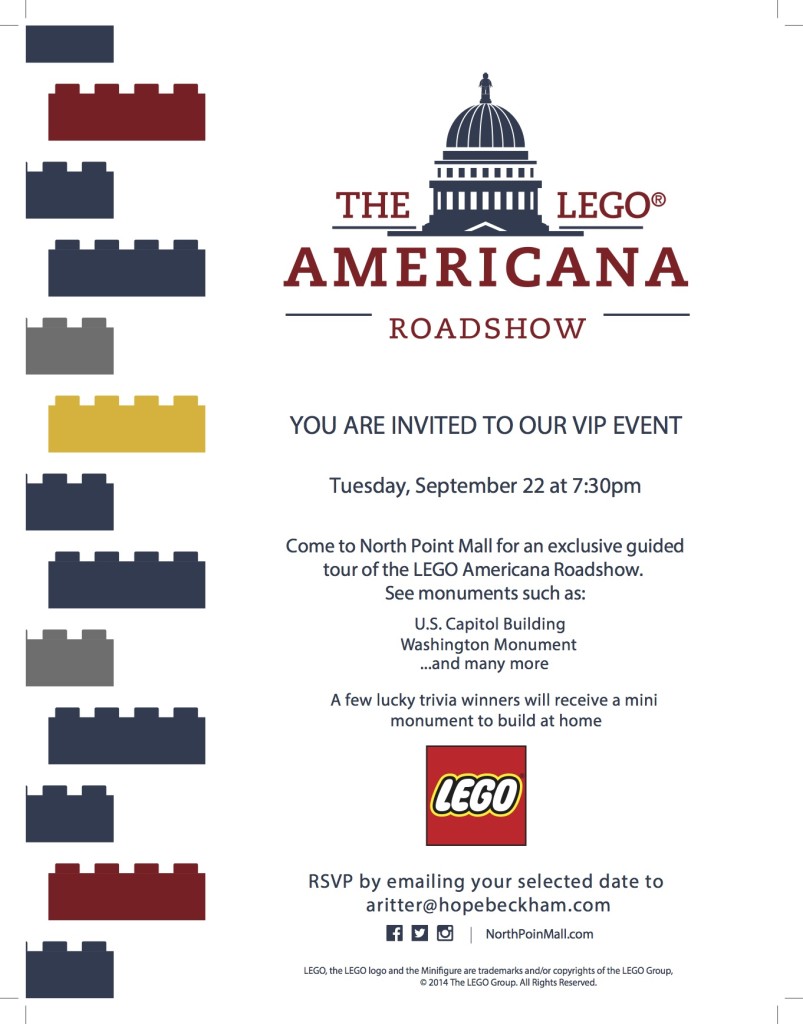 LEGO Americana Roadshow VIP Event Invitation