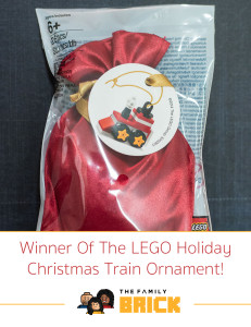 Winner of the LEGO Holiday Christmas Train Ornament!