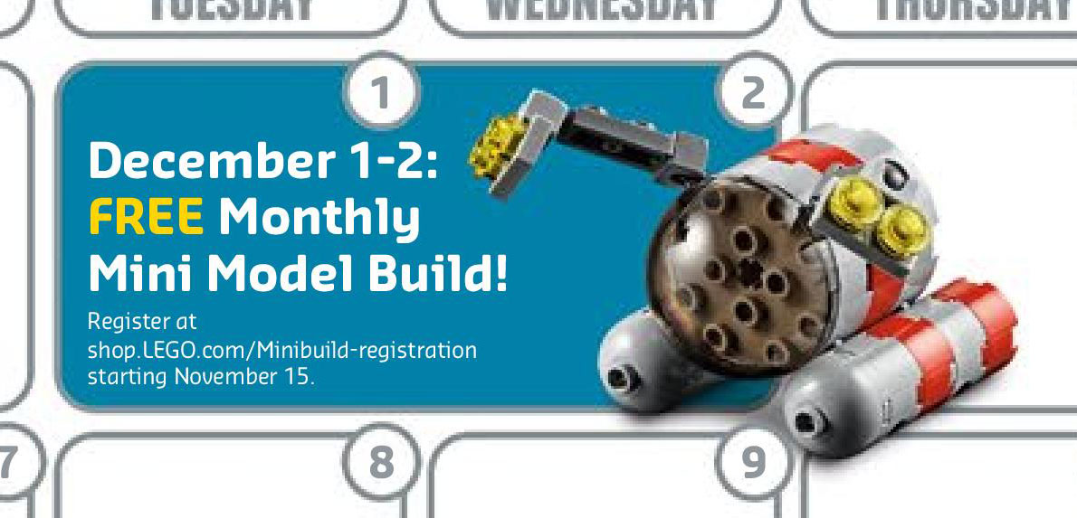 December 2015 LEGO Monthly Mini Build Submarine