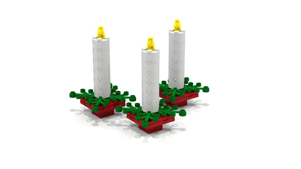 LEGO Candle Christmas Ornaments by Peter Johnston