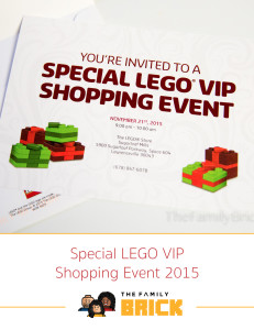 Special LEGO VIP Shopping Event 2015