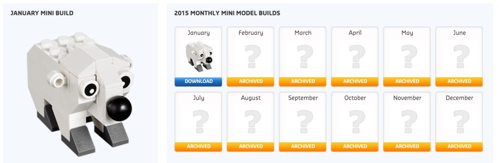 January 2016 LEGO Monthly Mini Build Website
