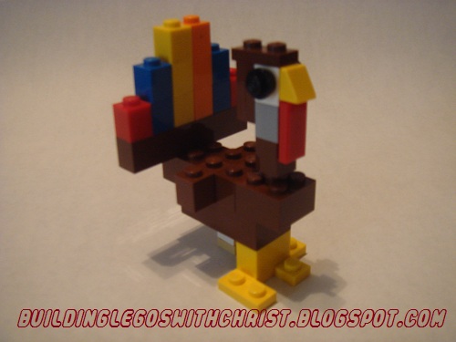 LEGO Thanksgiving Turkey by Building LEGO with Christ - LEGO Thanksgiving Day Builds