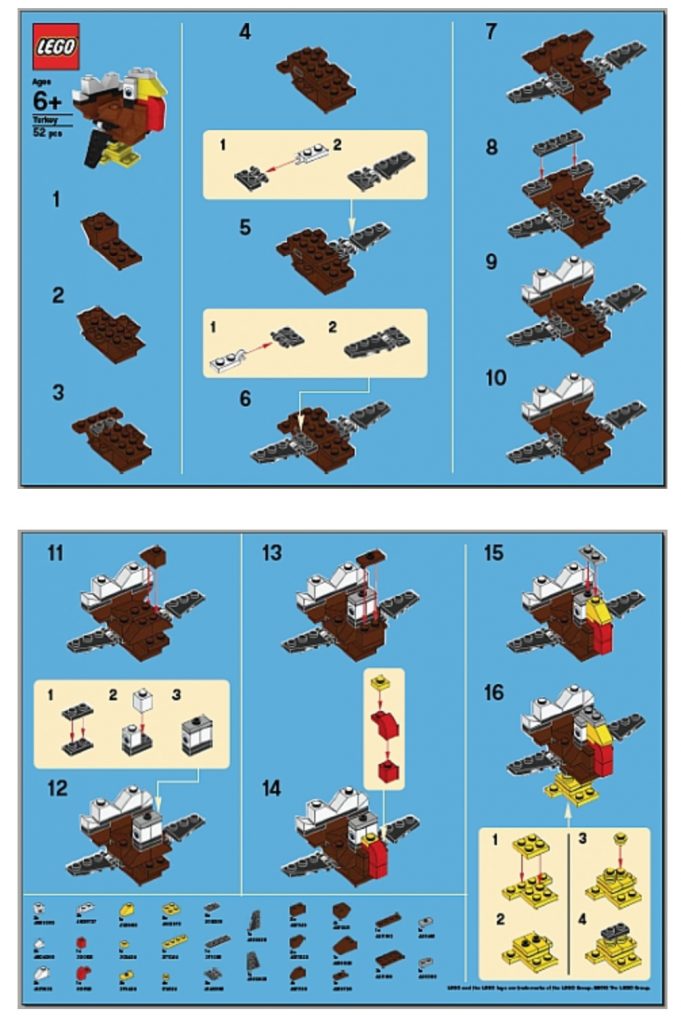 LEGO Thanksgiving Turkey Monthly Mini Builds