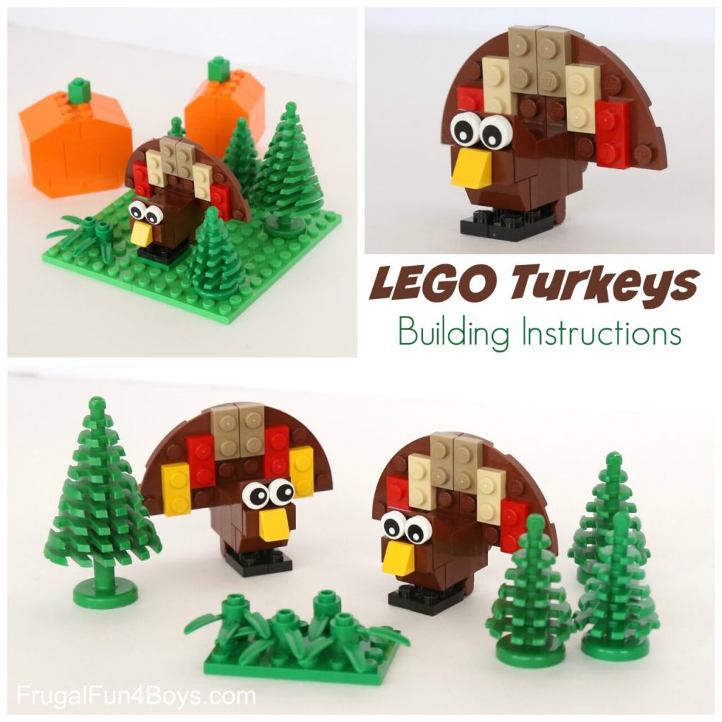 LEGO Turkeys Building Instructions - LEGO Thanksgiving Day Builds