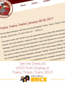 See the DixieLUG LEGO Train Display at Trains, Trains, Trains 2017!