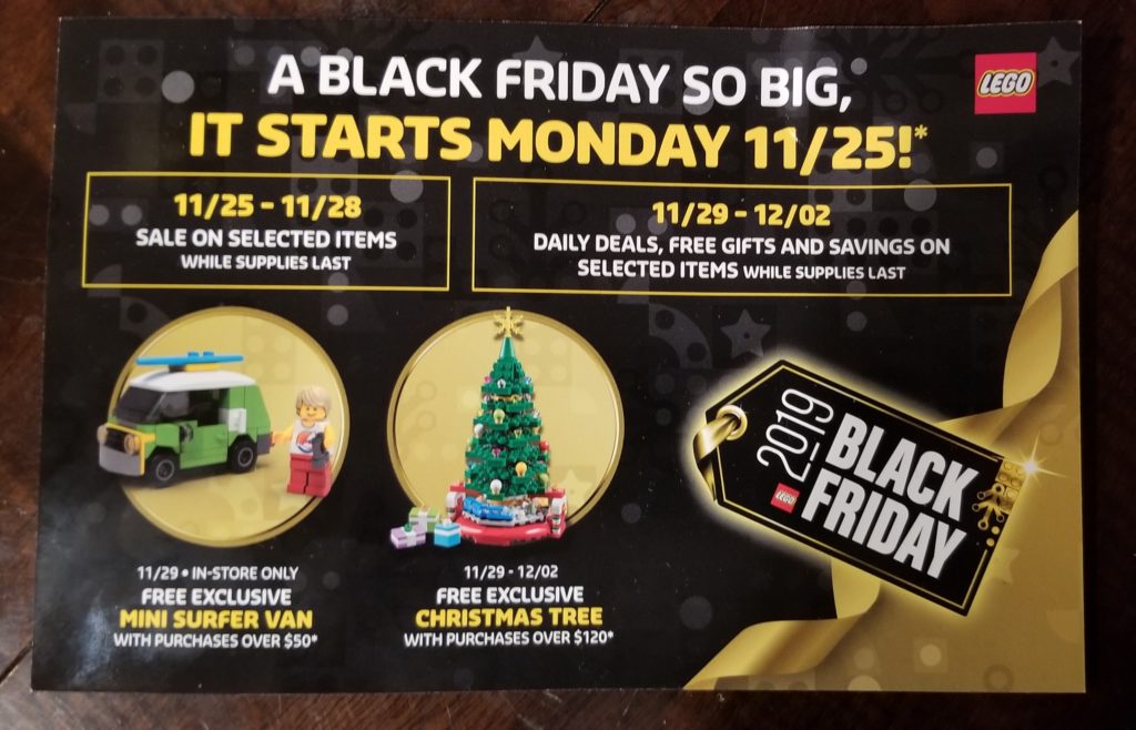 LEGO Black Friday 2019 Flyer - Front Side