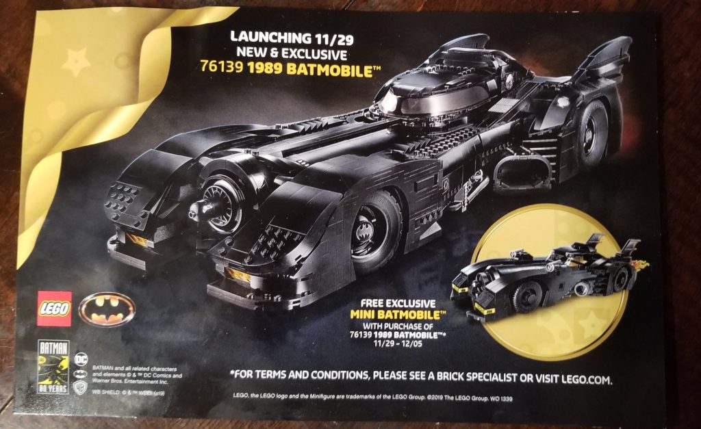 LEGO Black Friday 2019 Flyer - Back Side