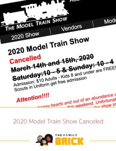 2020 Model Train Show Canceled