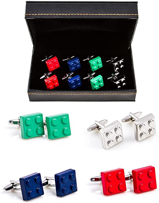 LEGO style cufflinks - unique LEGO gifts