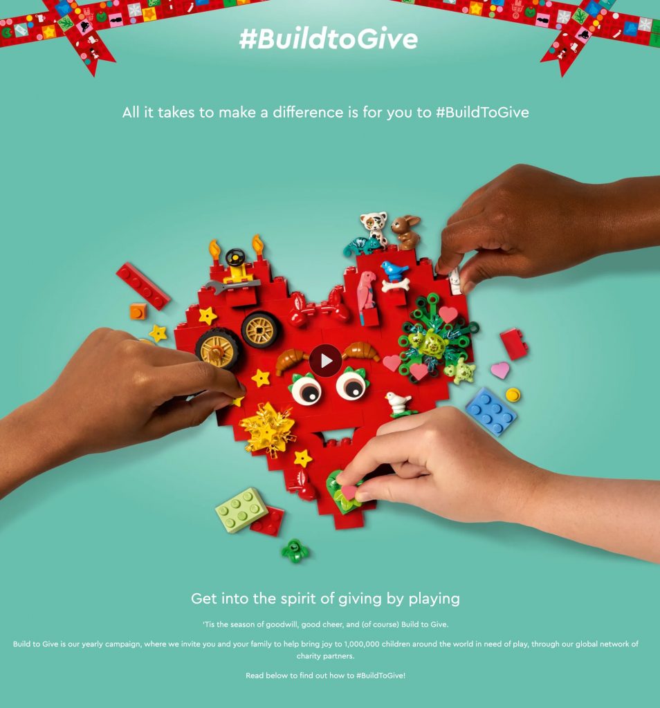 LEGO #BuildtoGive Campaign