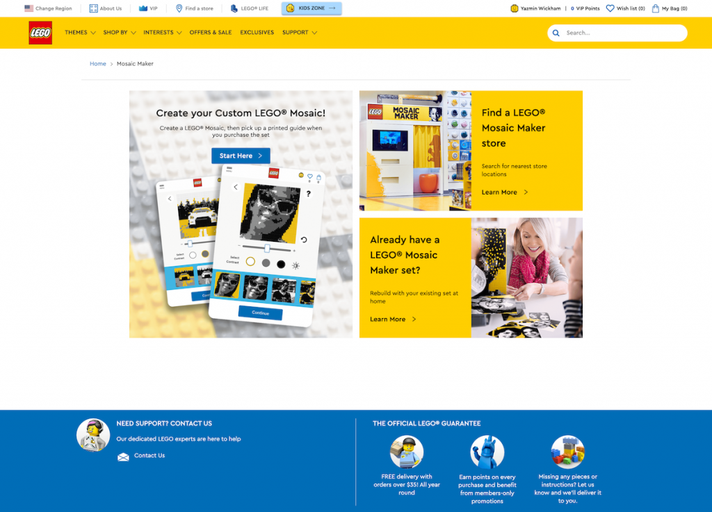 LEGO Mosaic Maker on Shop@Home