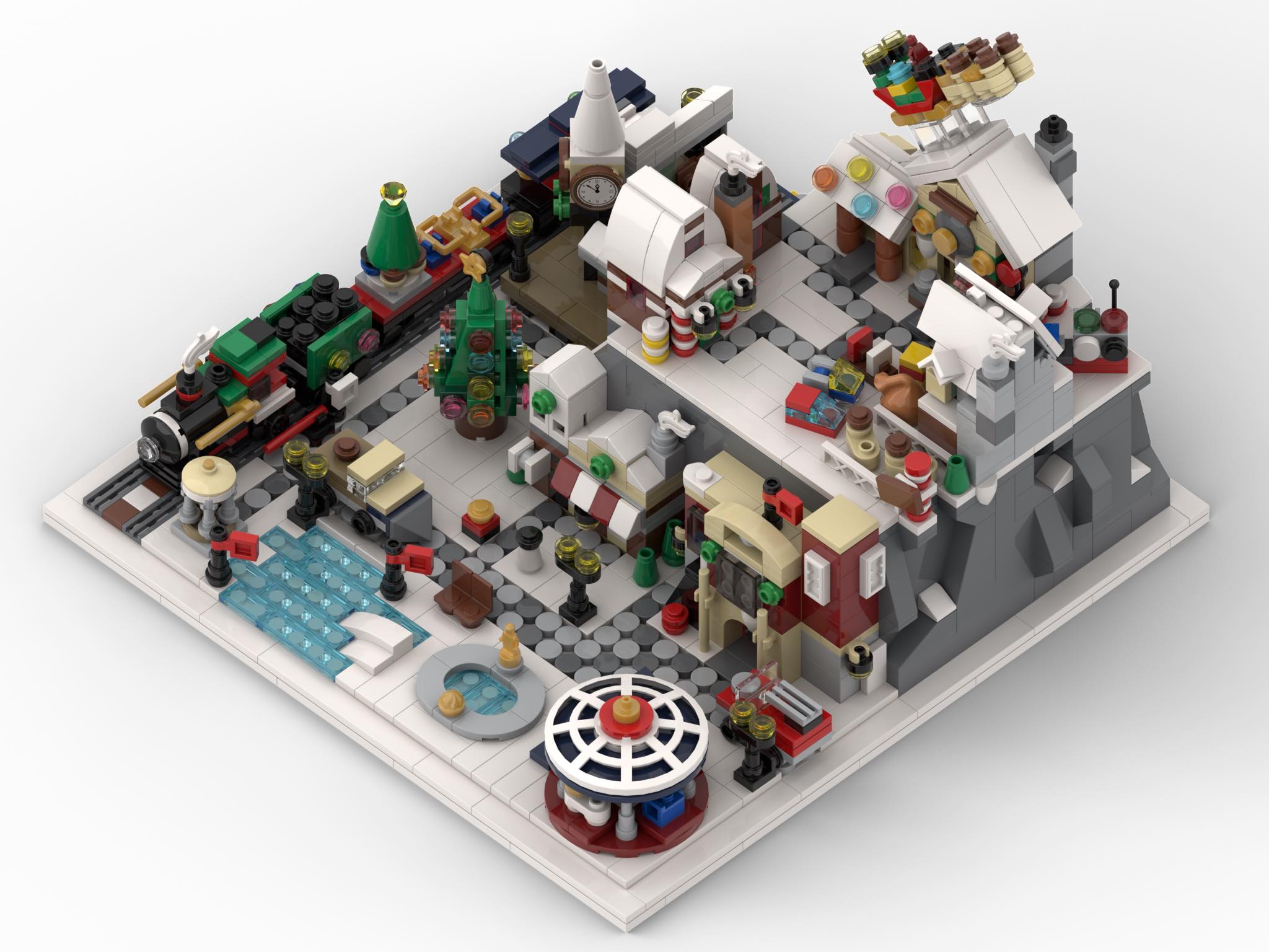 Create a LEGO Winter Wonderland Microbuild! - The Family Brick