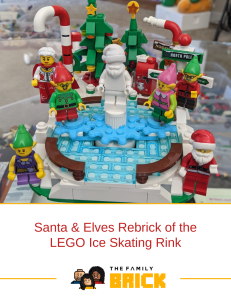 Santa & Elves Rebrick of the LEGO Ice Skating Rink